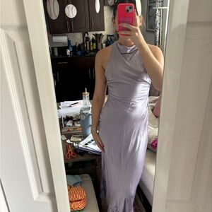 Reformation lavender (aura) Casette Silk Dress